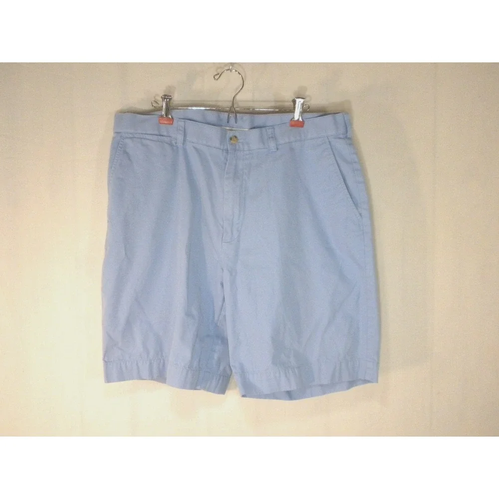 Polo Ralph Lauren Shorts 38x10 Blue Prospect Chino Flat Front Golf Twill Vintage